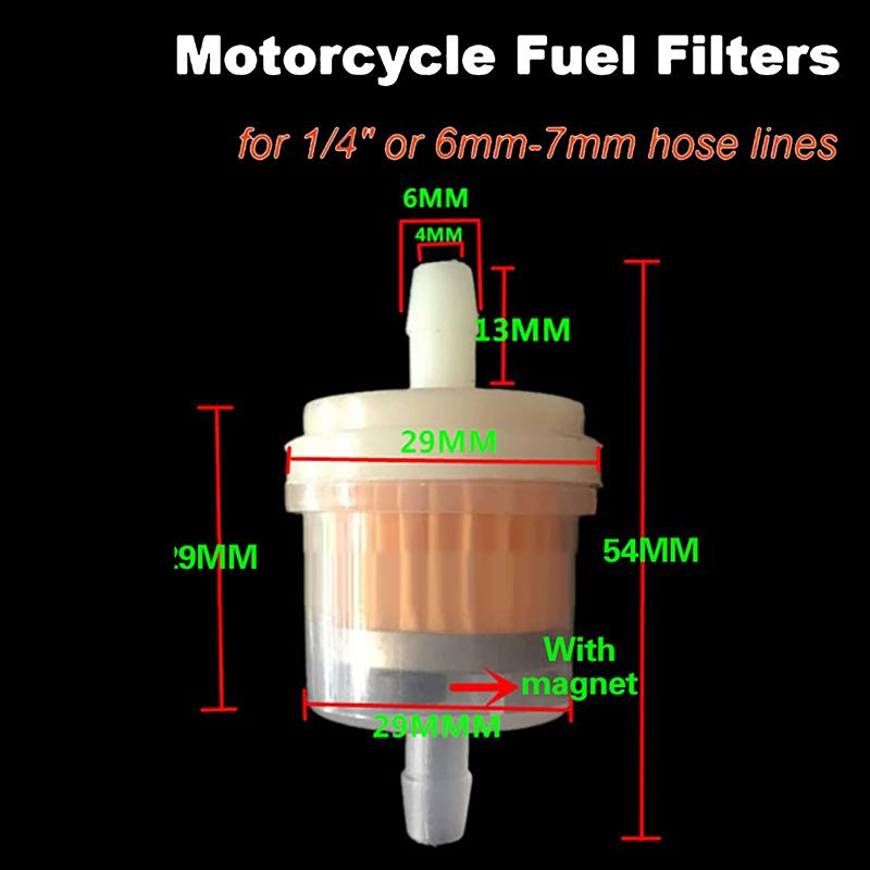 5 stk Universelt Inline Gass-/Drivstoffilter 6 mm-7 mm 1/4" For Gressklipper Liten Motor Biltilbehør Motorsykkeltilbehør Olje