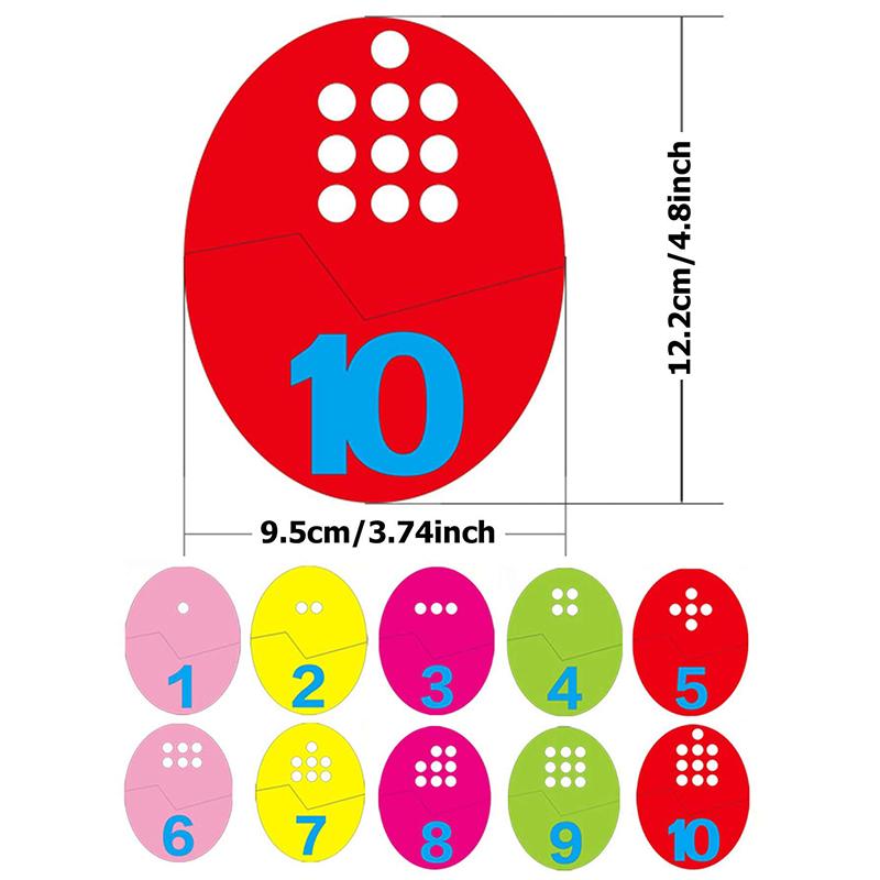 10 Stück/Set Kinder Puzzle Filzspielzeug Zählen Karotte Ostereier Mathematik Früherziehung Puzzlespielzeug Montessori Lernmaterialien TMZ