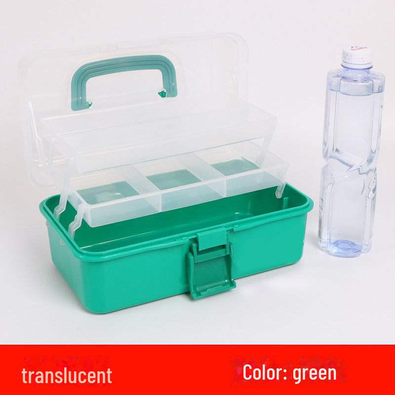 Large Capacity 3-Layer Transparent Art Tool & Pencil Storage Box