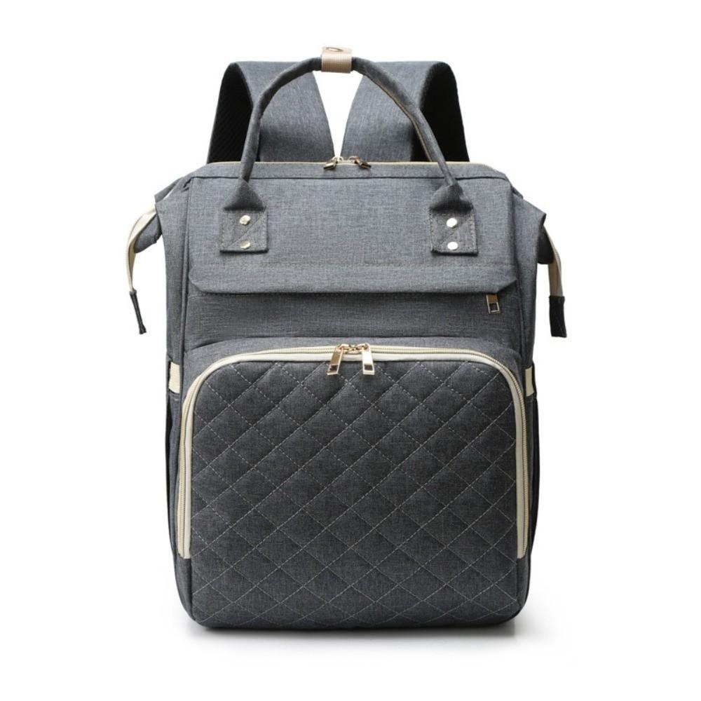 Solid Color Mommy Bag Large Capacity Maternity Travel Bag Portable Diaper Backpack  Women