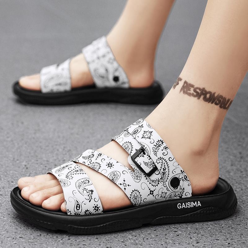 Summer new two wear cool slippers Korean version of fashion casual men's sandals wear large size versatile trend men's drag