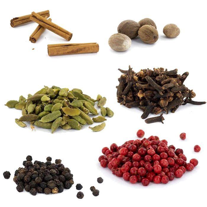 Kit of 6 Organic Spices To Grind