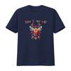 Folk Art Bohemian Bee Yourself Slogan Colorful Floral Print Casual T Shirt vintage Washed fashion Stylish Stretched