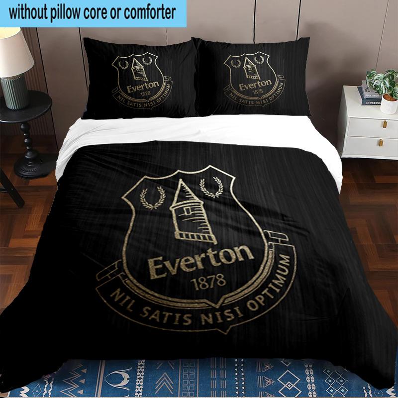 Everton Football Club Crest 3PCS Bedding set,Ideal for1pc Duvet Cover And 2pcs Pillowcases Perfect for Christmas gift,Ideal for Bedroom, Dormitory