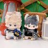 niannyyhouse 10cm Plush Clothes Set: Dark Dawn (Hoodie, T-shirt, Shorts, Glasses, Backpack, Shoes, Dress-Up, Cotton Doll, Accessories) (Black)