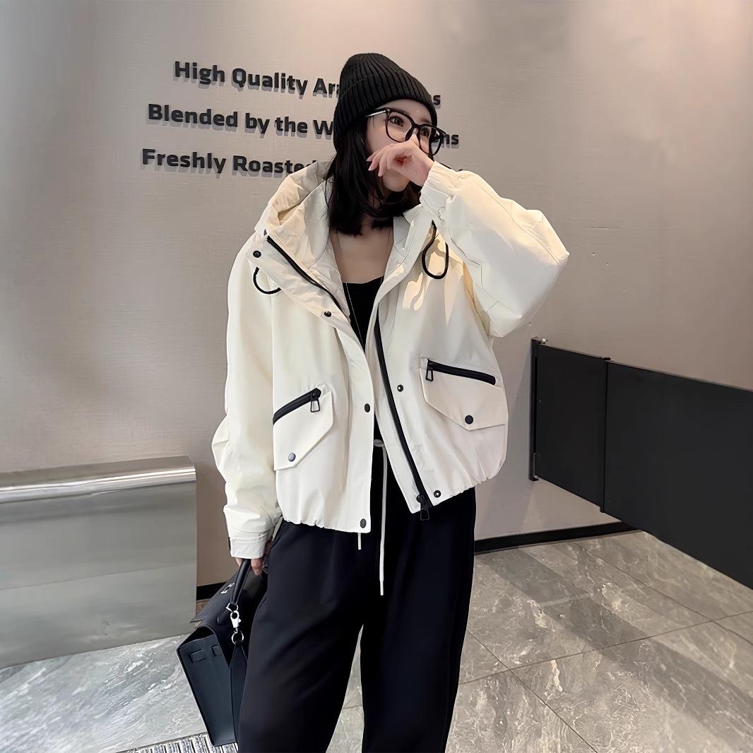 

Women s 2024 Winter Casual Hooded Short Down Jacket with White Duck Down. Large білий