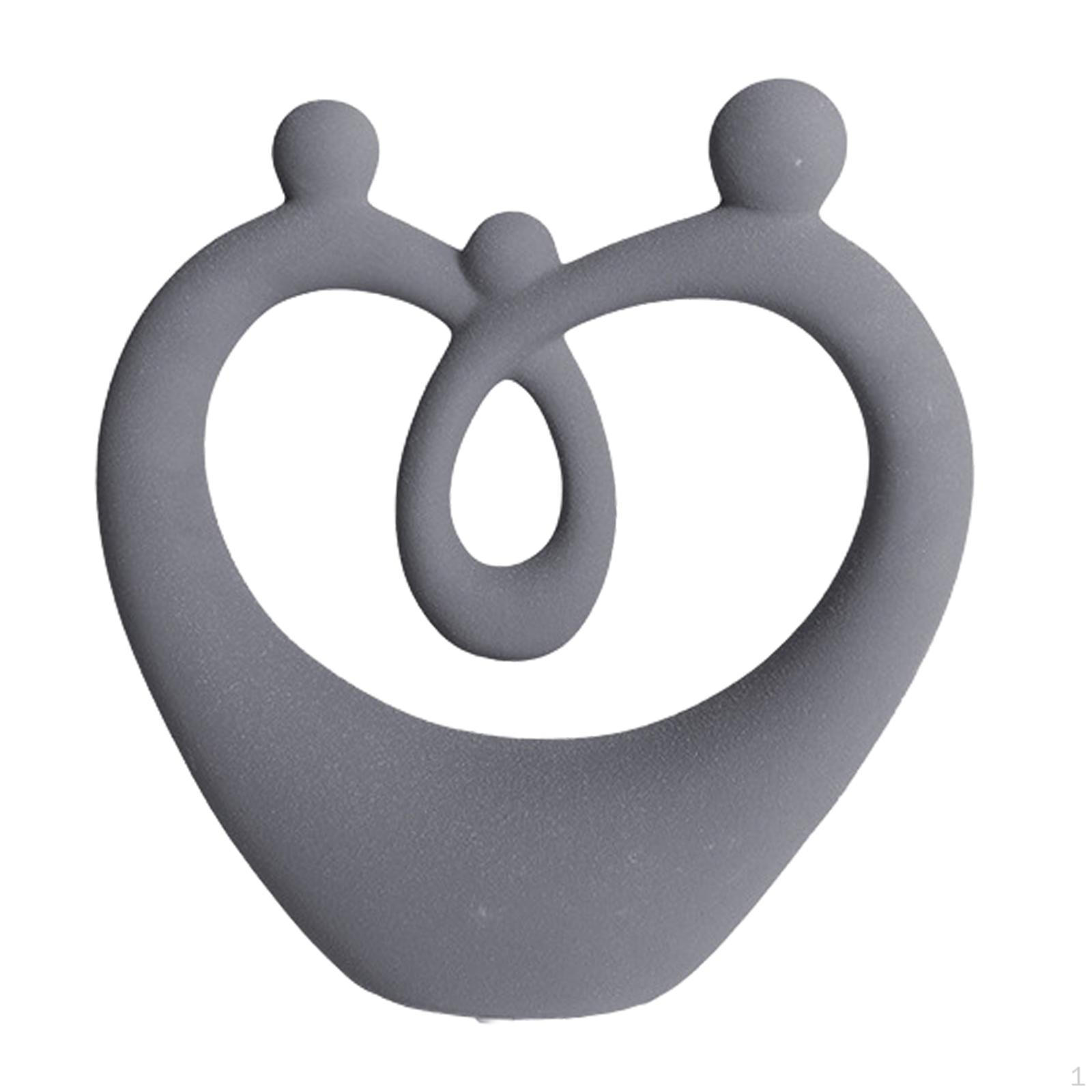 

Керамические фигурки семьи, стильные, креативные, художественные украшения, скульптура Gray S