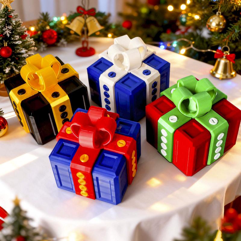 1 Juego de Dedo Medio Novedad Navideña Caja Sorpresa para Adultos Con Tornillos Impreso en 3D Divertido Regalo de Broma Regalo Molesto Para Amigos