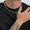European and American Dark Punk Cross Necklace for Men, Trendy Hip-hop Personalized Light Luxury Bracelet, Men's Collarbone Chain Jewelry