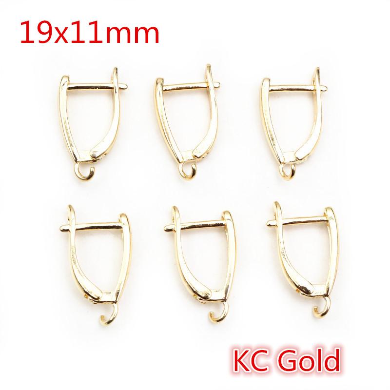 10pcs 2-Styles French Earring Hooks Lever Back Open Loop Setting for DIY Earring Clips Clasp Jewelry Making Accessories Findings