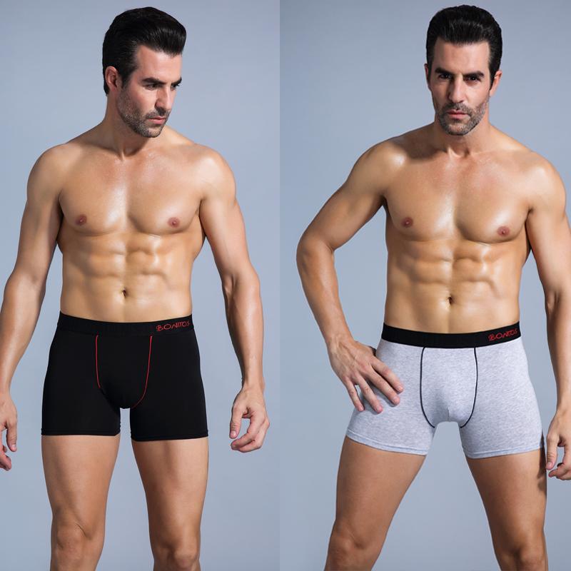 BONITOS 4pcs Boxers Man Underwear Sexy Underpants Mens Cotton Men's Panties Pack Brand