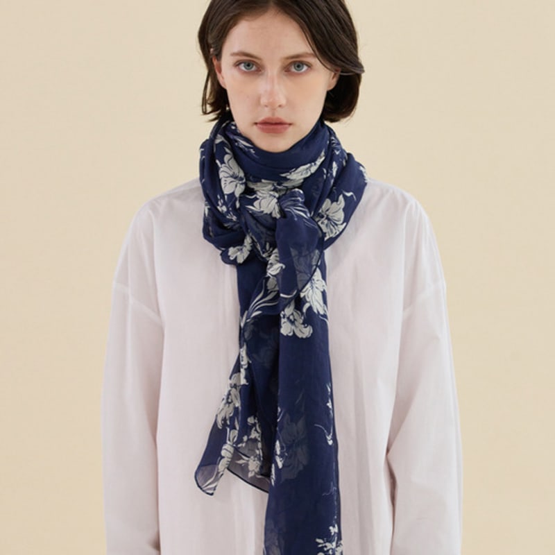 2DREAMERS Midnight Bloom Long Scarf