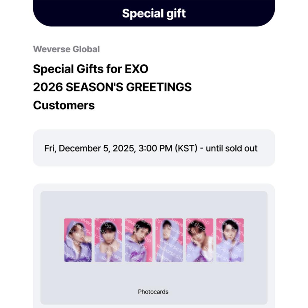 [pre-order] EXO 2026 SEASON'S GREETINGS