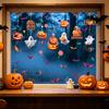 Halloween Sticker Creative Bat Pumpkin Static Sticker Halloween Party Decoration Spider Ghost Glass Sticker
