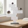 Geometric Sculpture with Mirrored Base Modern Decor Sleek for Reception Area