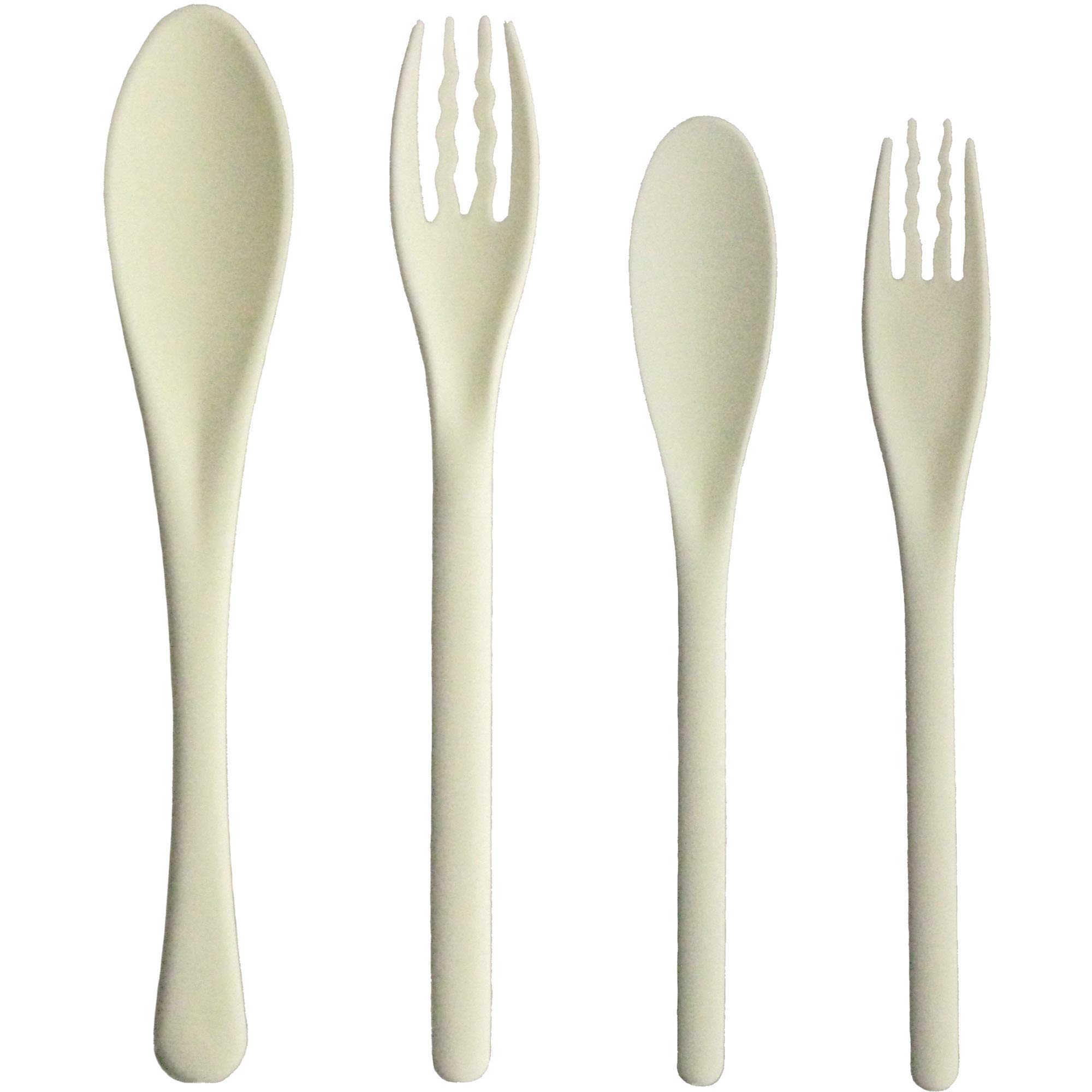 

Nagao Plastic Dinner Cutlery 4 Dishwasher Made in Japan Heat-Resistant Set, Pieces, White, Safe, білий