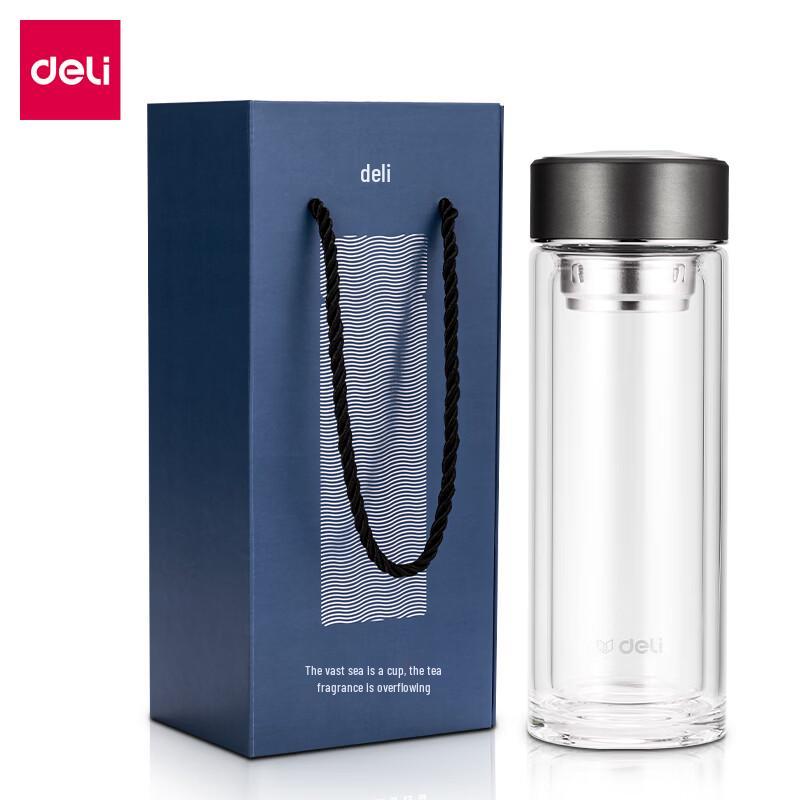 Deli LL501 300ml Double Wall Glass Cup