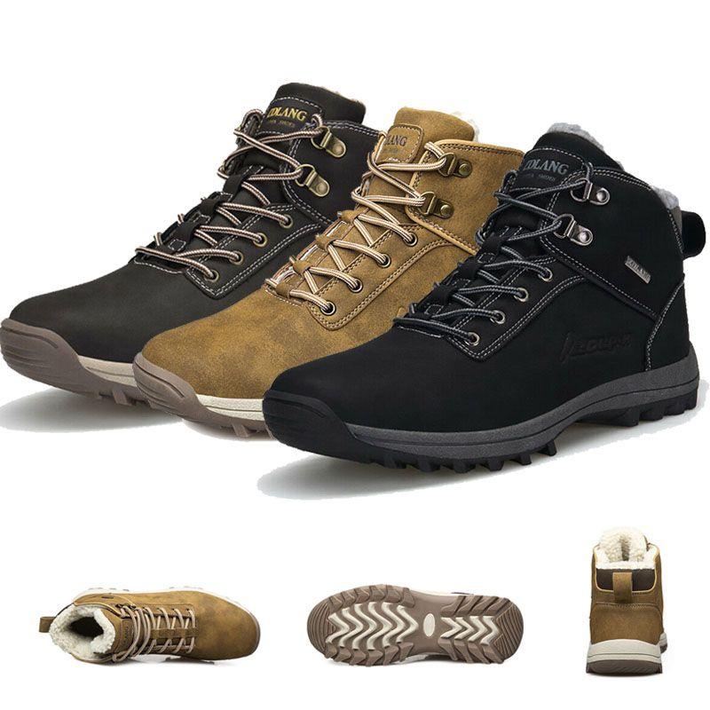 Men's Waterproof Winter Hiking Boots Durable Stylish Outdoor Shoes