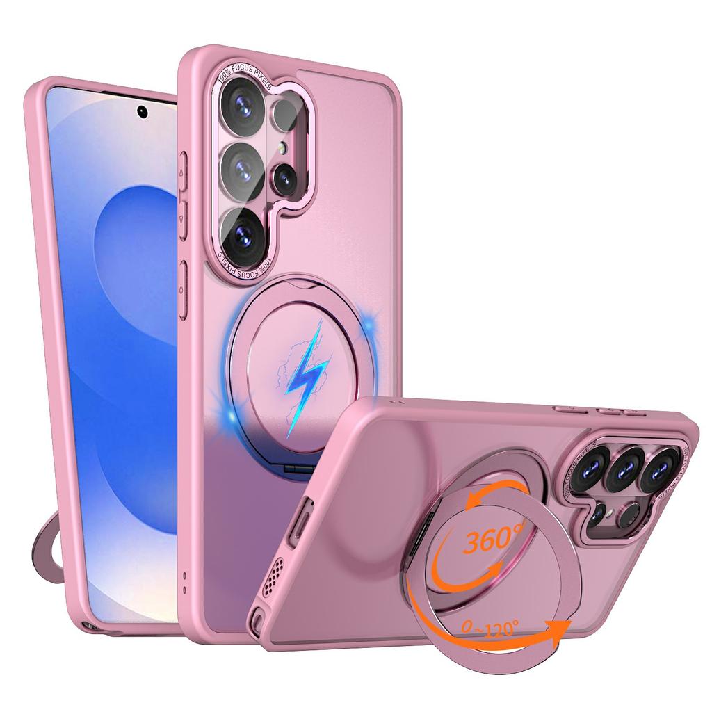 For Samsung Galaxy S26 Ultra Magnetic Case TPU + Acrylic Kickstand Phone Cover