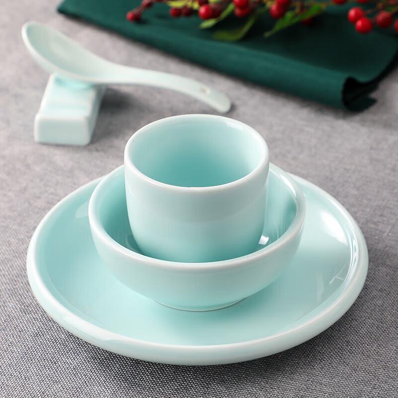 Wuhe Celadon 5-Piece Dinner Plate Set