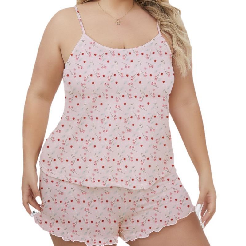 Women's Pajamas Shorts Set Spring/summer Home Halter Shorts Loose Two-piece Set