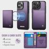 For iPhone 15 Pro Magnetic Case CASEME ME80 Series Leather PC TPU Phone Cover with Detachable Wallet