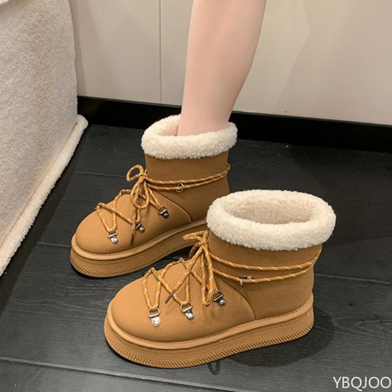 Winter new women's casual comfortable cotton shoes fashionable versatile snow boots thick soled warm plush cotton boots