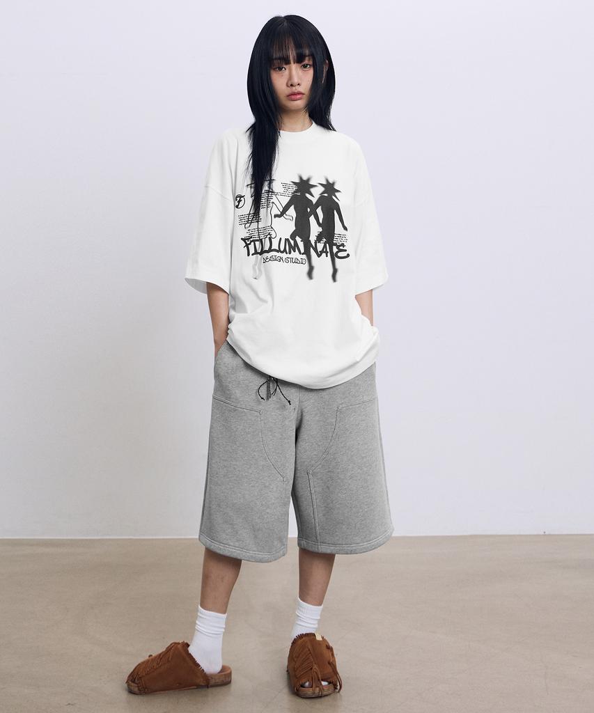 FILLUMINATE Keyring Loop Sweat Shorts - Brown