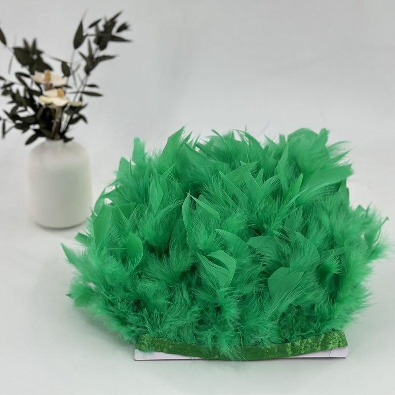 10-15cm Coffee Turkey Feather Trim Feathers Fringe Ribbon DIY Sewing Clothing Handwork Wedding Dress Crafts Party Decorations