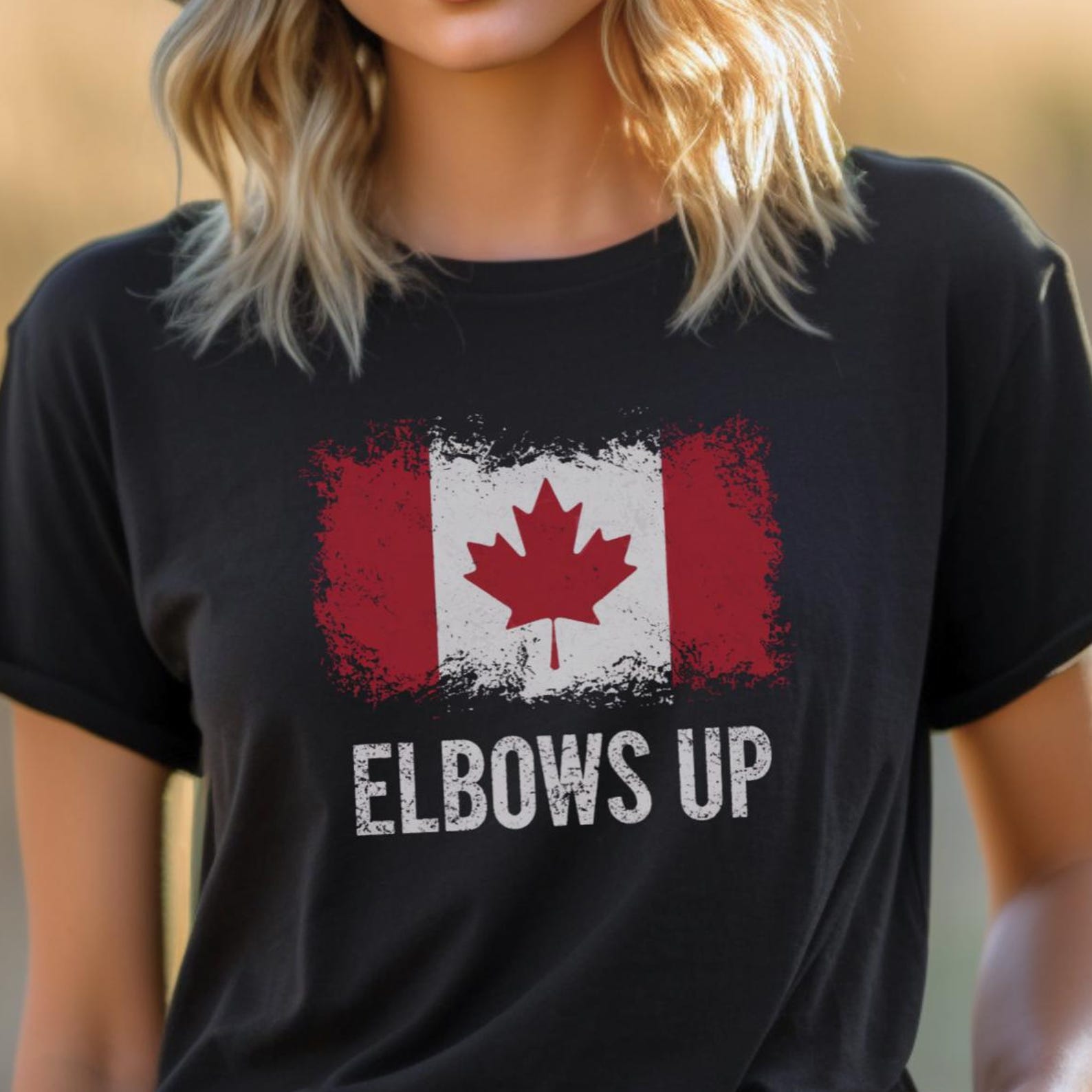 Elbows Up Canada Shirt | Canada Strong | Support Canada | Anti Tarrifs | Trump Canadian Supporter T-shirt | Canadian Pride Tee | Unisex Fit 4XL