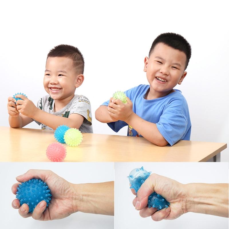 Hand Therapy Stress Ball with Cord, Hand Grip Strength Trainer, Massage Ball, Relief Ball Finger Hand Grip Massage Ball