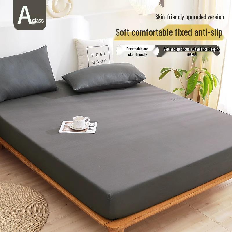 2025 All-Season Solid Color Fitted Sheet - Full Cotton Dustproof Mattress Protector