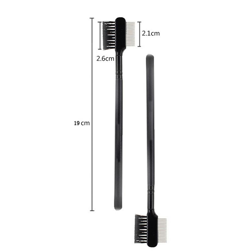 1Pc Steel Eyebrow Eyelash Dual-Comb Extension Brush Metal Comb Makeup Tool