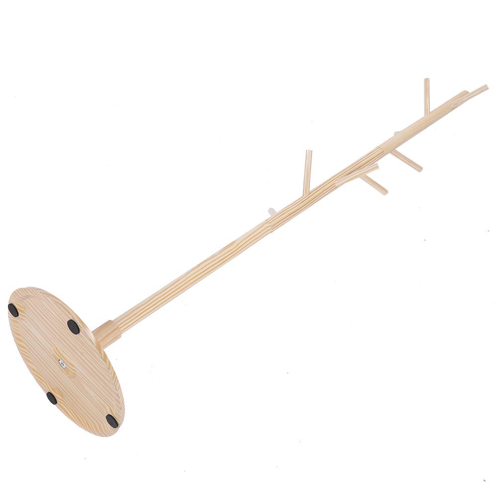 Perchero de Madera Montado para Abrigos Sombreros Árbol Chaqueta Ropa Colgador Vertical 8 Ganchos