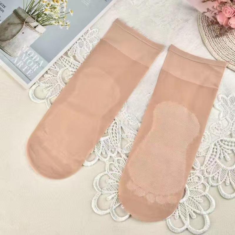 10 Pairs of Female Spring and Summer Loose Non Slip Wear Anti Hook Silk Short Tube Stockings