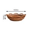 Decorative Handwoven Rattan Storage Tray Round Fruit Cake Wicker Storage Baskets Dinner Serving Tray Breakfast Bread Food Plate