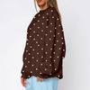 Women's Polka Dot Lightweight Neck Casual Sweatshirt