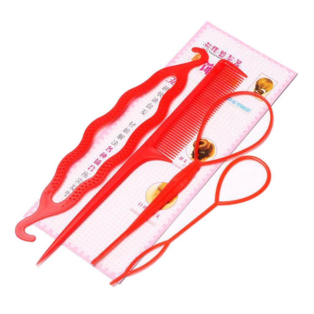 

3 Set Women Girl Hair Clip Styling Tools Hairpin Headwear Hair DIY Bun Donut Maker Braider Tool Color Random