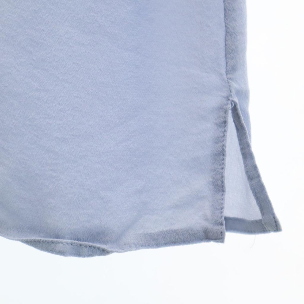 Prada 7 Minutes Sleeve Blouse 40 Blue Gray Back Opening Women Used