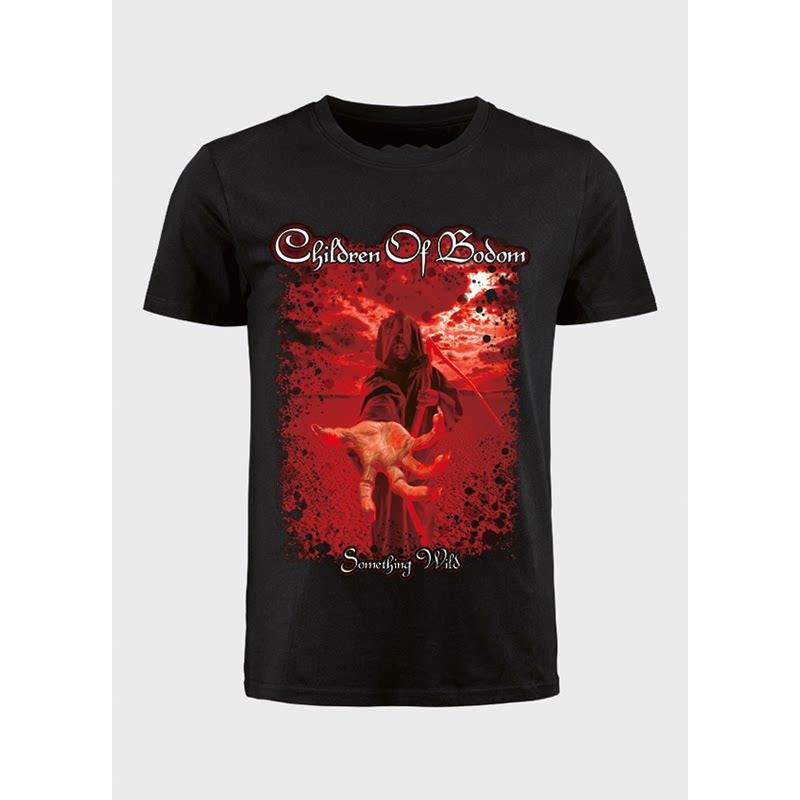 Hot Children of Bodom's Dark Metal Band "Death God" Print Short-Sleeved Cotton T-Shirt