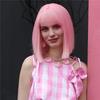 European And American Wigs Female Pink Qi Bangs Bobo Head Short Straight Hair High Temperature Silk Mechanism One Knife Short Hair Headgear