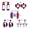 1 Pair Independence Day Earrings American Fourth of July  Clay Stud Patriotic Fashion Earrings Jewelry for Girls