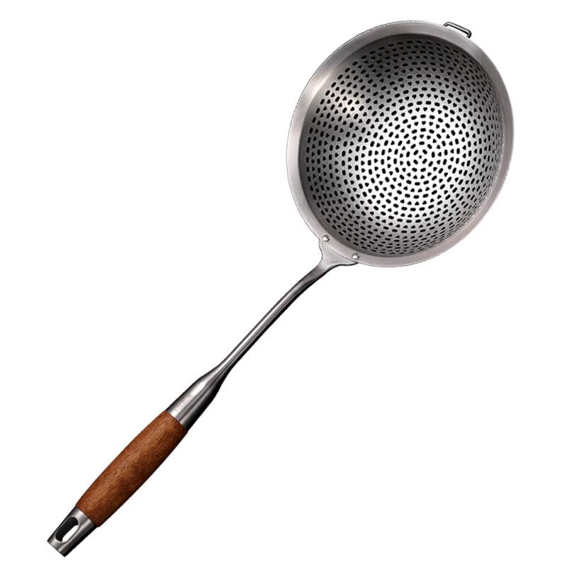 304 Stainless Steel Long Handle Skimmer with Wooden Grip