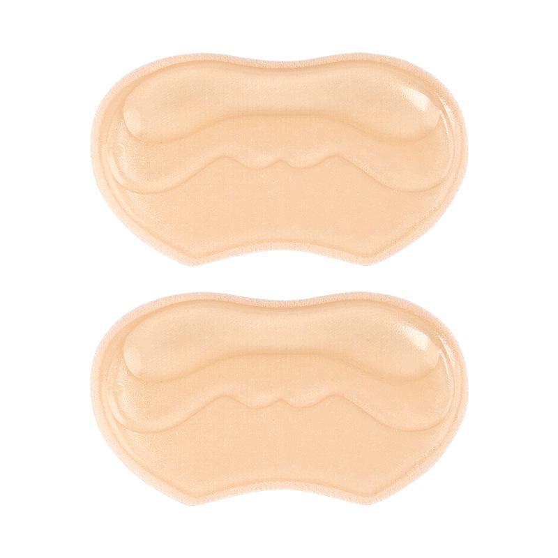 Мягкие самоклеящиеся пяточные накладки: Противоскользящий, Противонатирающий, Отрезаемый, Похожий на кожу, Регулируемый половинный размер для туфель на высоком каблуке бежевый