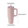 40 oz Tumbler with Handle Coffee Mug for Travel Keeps Hot/Cold Hours Iced Tea Black