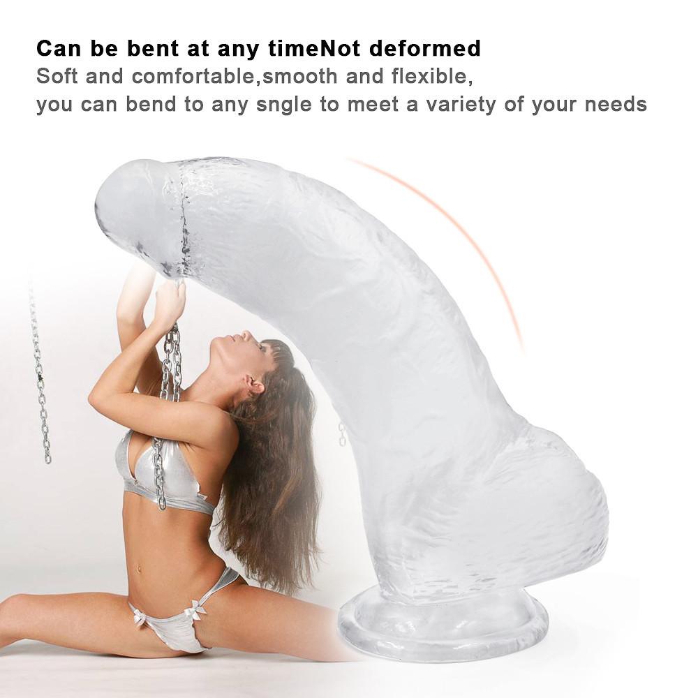Realistic Dildo Masturbator Anal Toys for Women Crystal Dildo Suction Cup Penis Female Sex Toys G-Spot Erotic Toy for Adults 18+
