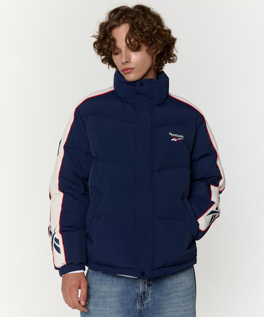 Reebok Classic Vector Paneled Down Jacket - Navy