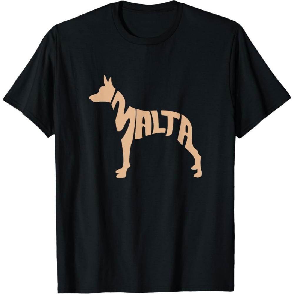 

Malta Pharaoh Hound Word Art - Funny Maltese Dog Animal T-Shirt XXXXXL чорний