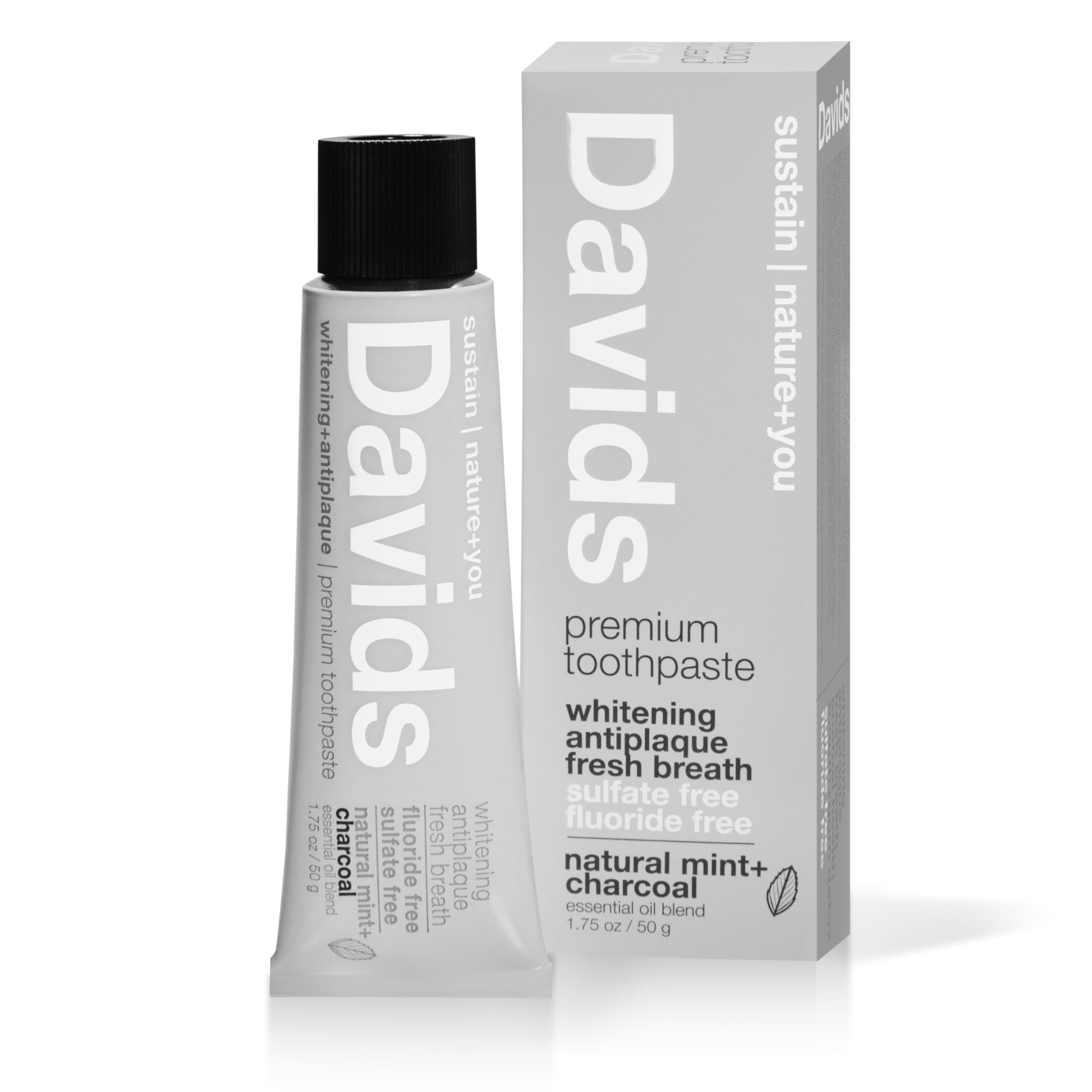 

Зубная паста Davids Whitening 50 г (Древесный уголь)