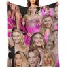 HIGH QUALITY margot robbie photo collage Throw Blanket halloween Soft Beds For Baby Weighted Blankets